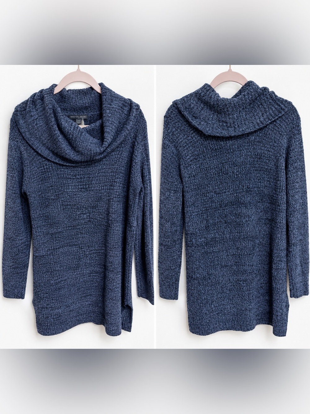 Barefoot Dreams CozyChic Lite Waffle Cowl Tunic Blue M NWT